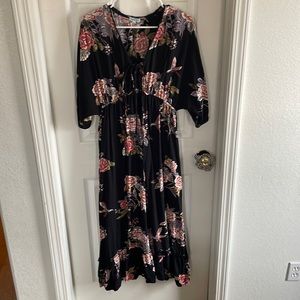 Black Floral Maxi Dress